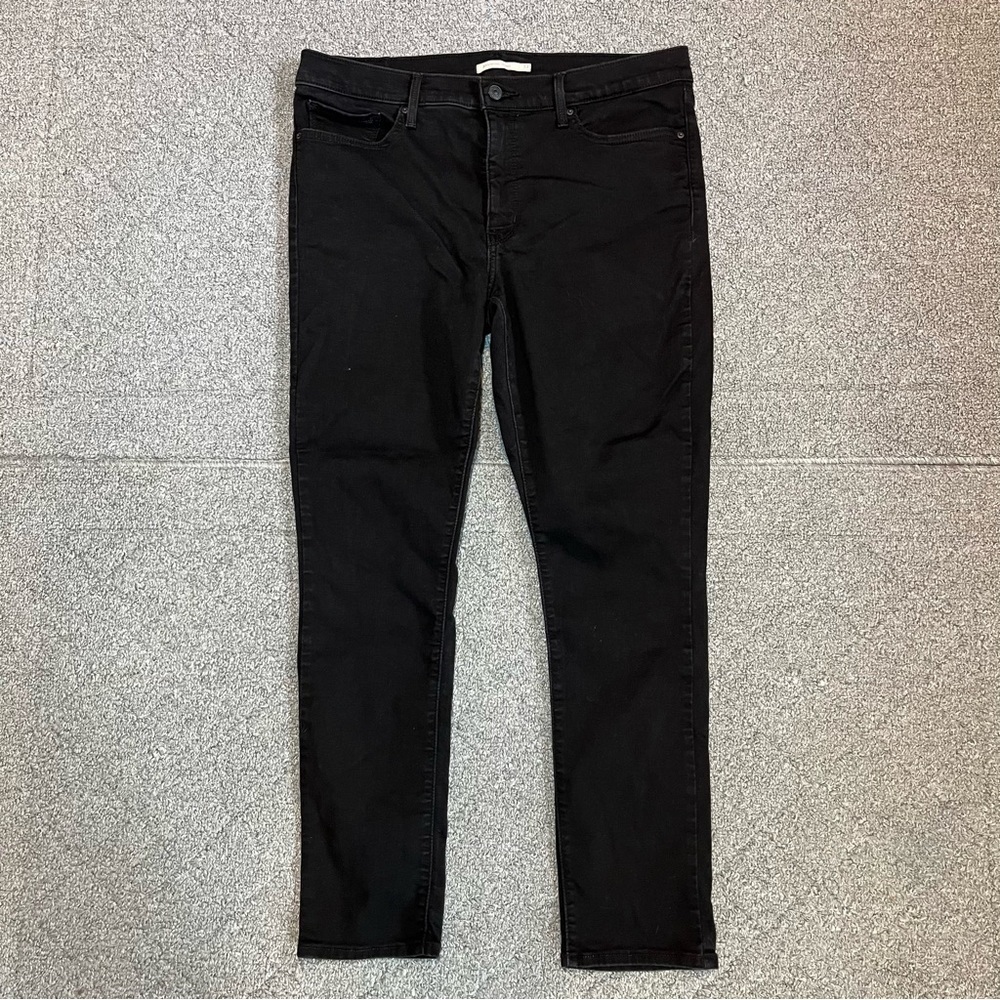 Levis 311 Shaping Skinny Black Jeans Womens 33X29 Dark Wash Stretch Denim